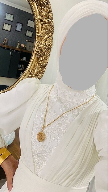 Tesettür gelinlik. Tesettür nikah elbisesi. Tesettür abiye - Görsel 3