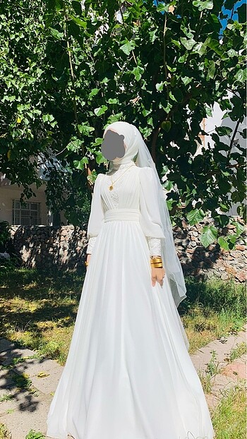 Tesettür gelinlik. Tesettür nikah elbisesi. Tesettür abiye - Görsel 4