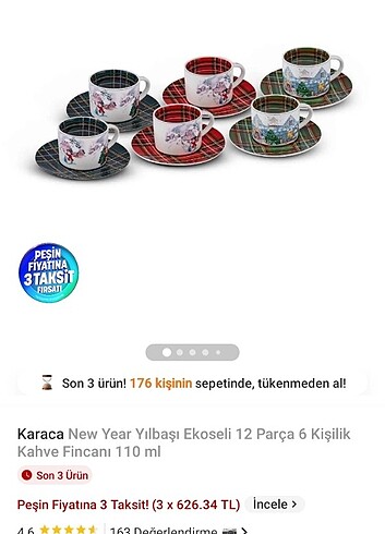 Karaca ekose fincan