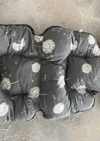 Gri Desenli Puset ve Oto Koltuğu Minderi - Görsel 4