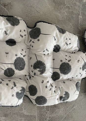 Gri Desenli Puset ve Oto Koltuğu Minderi - Görsel 5