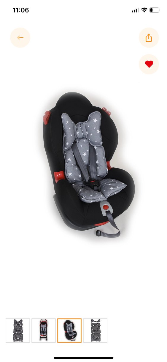 Gri Desenli Puset ve Oto Koltuğu Minderi - Görsel 3