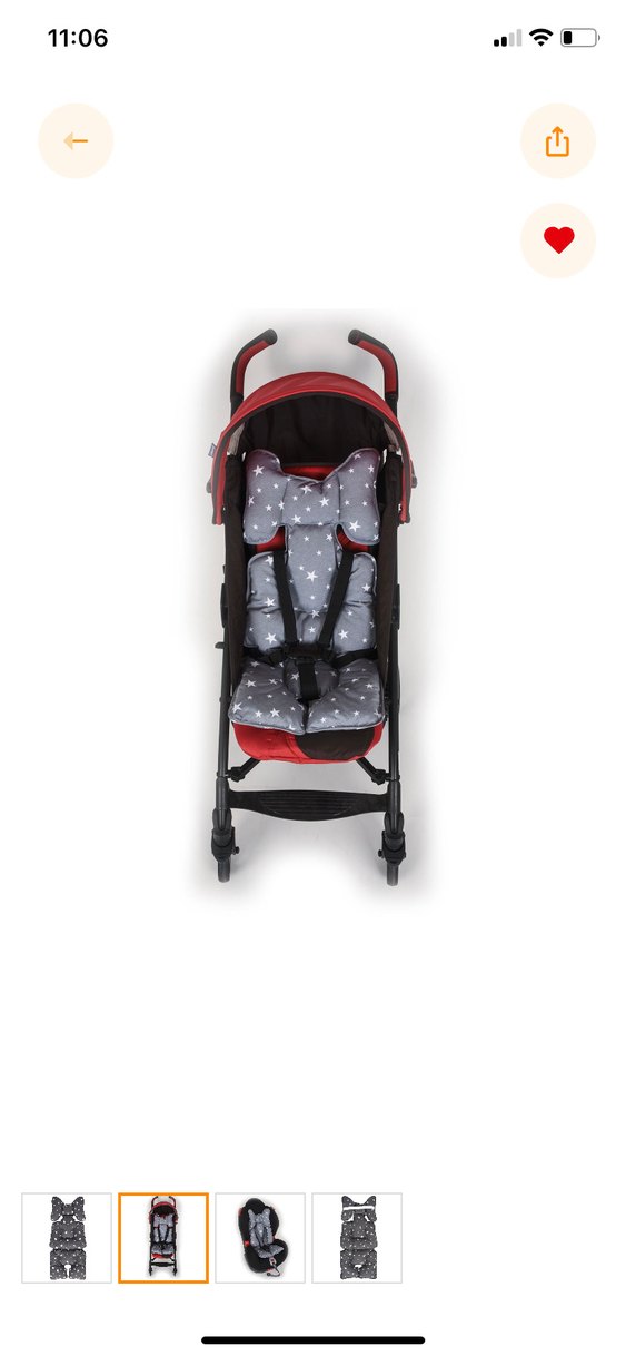 Gri Desenli Puset ve Oto Koltuğu Minderi - Görsel 2