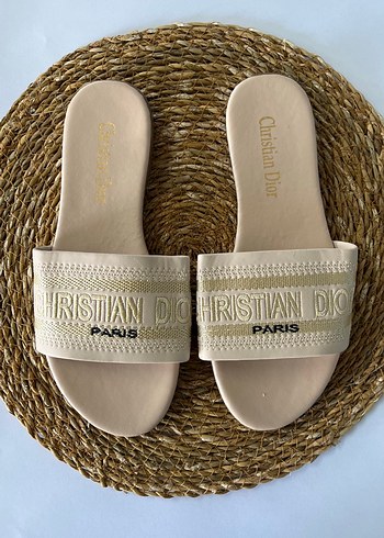 diğer Beden kahverengi Renk 3lü Paket Fiyatı Christian Dior Nakışlı Terlik