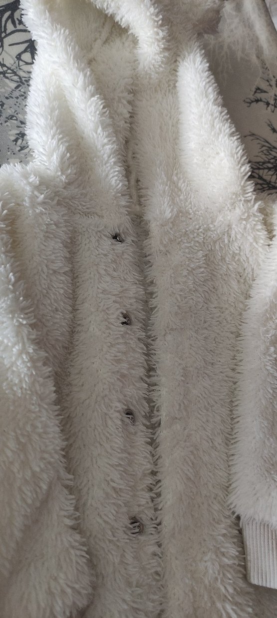 Bebek Kız Beyaz Kürklü Tulumu - Görsel 2