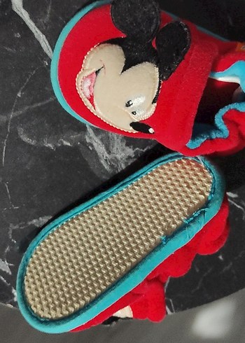 Kırmızı Erkek Bebek Pop Kültür Nakışlı Ev Ayakkabısı - Görsel 5