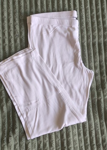 H&M Beyaz Pamuklu Spor Kadın Tayt