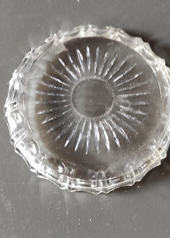 American Vintage Şeffaf Cam Dekoratif Tabak