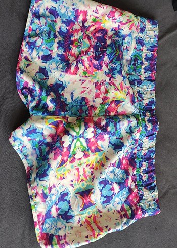 Renkli Batik Desenli Bol Kesim Hamile Şortu - Görsel 2