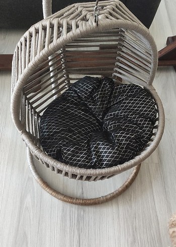 Gri Kedi Yuvası Minderli Rahat