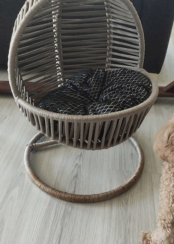 Gri Kedi Yuvası Minderli Rahat