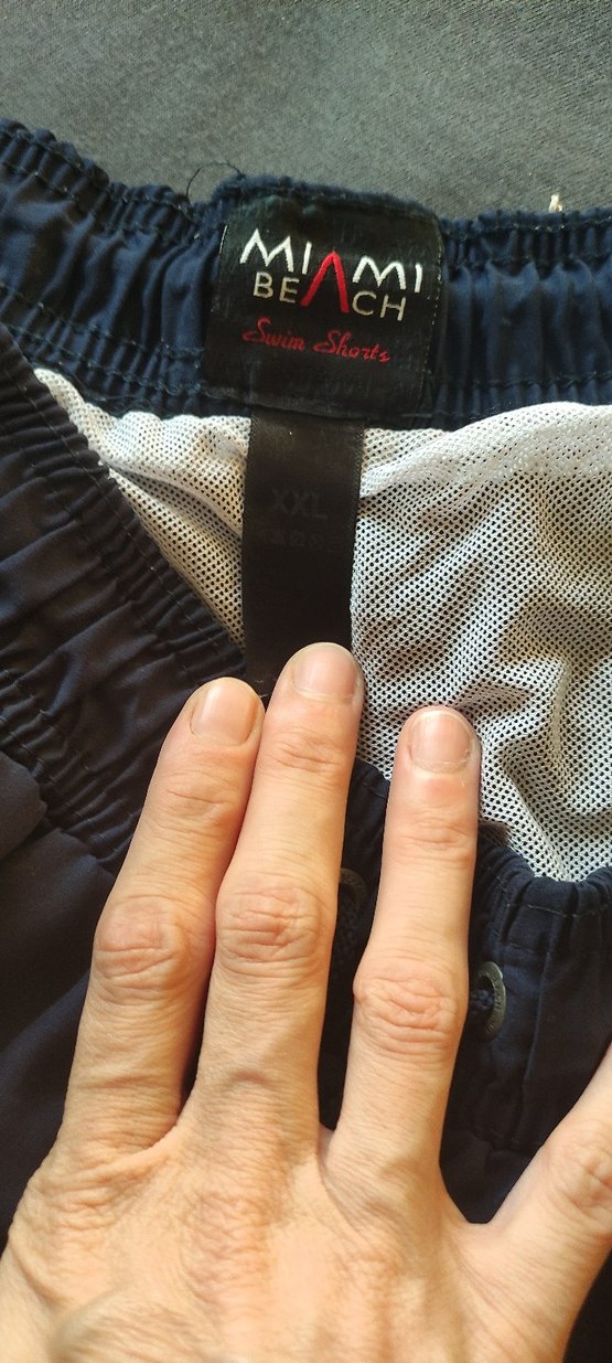 Erkek Mavi Midi Boy Bol Kesim Kemerli Mayo - Görsel 2