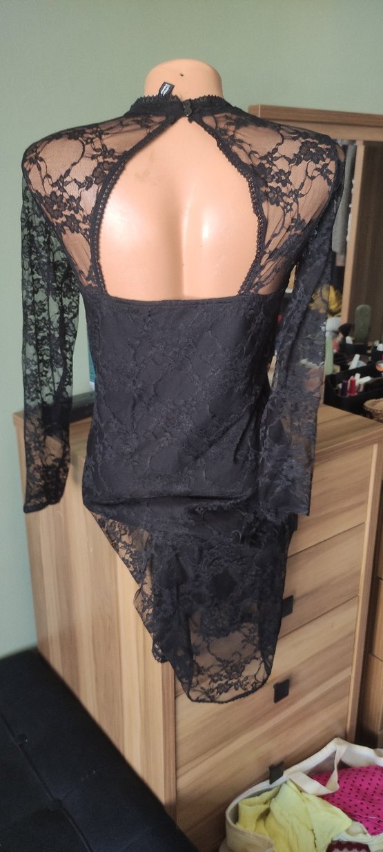 dantel mini elbise - Görsel 5