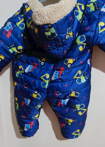 Renkli Desenli Mavi Bebek Tulumu - Görsel 4