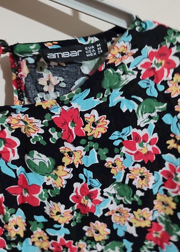 Çiçek Desenli Uzun Bohem Elbise - Görsel 6