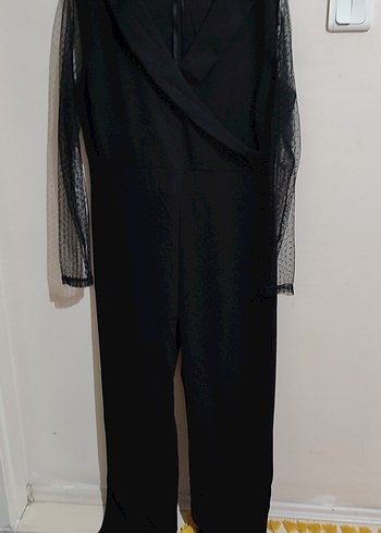 Siyah Uzun Kollu Gotik Tulum - Görsel 2