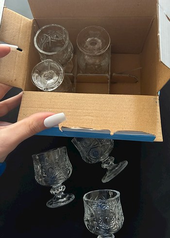 Şeffaf Desenli Mini Kadeh Seti - Görsel 4