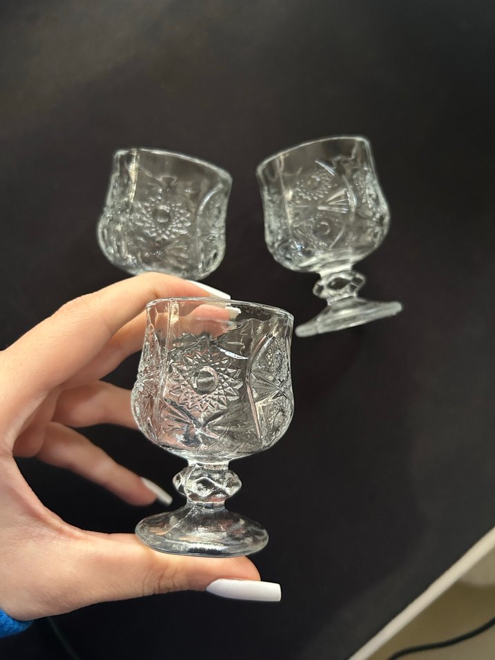 Şeffaf Desenli Mini Kadeh Seti - Görsel 3