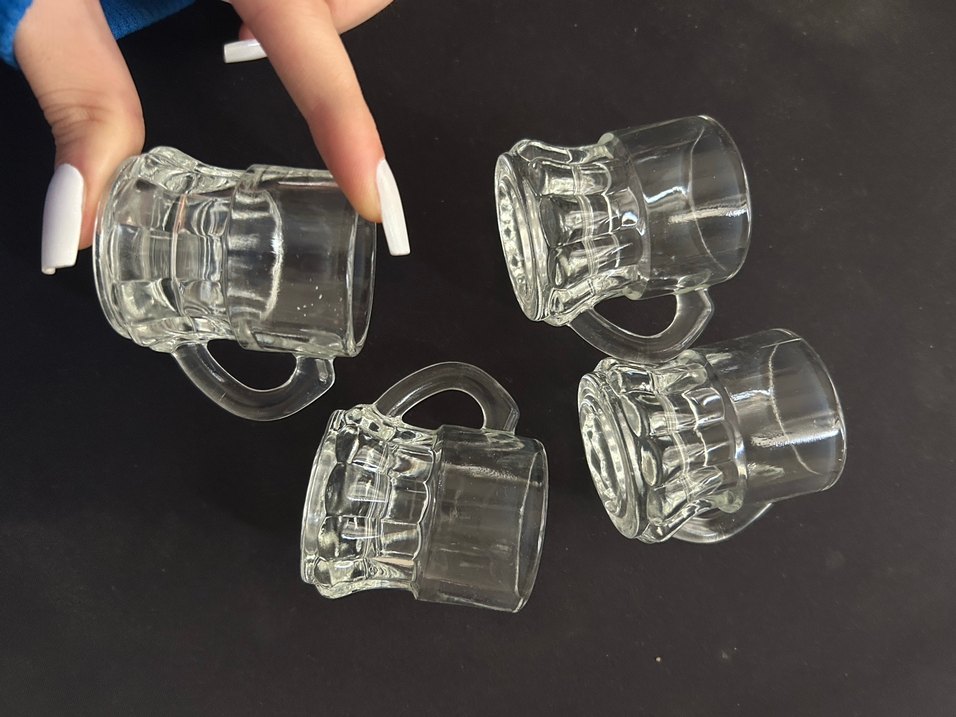 Şeffaf Mini Cam Kahve yanı - Görsel 4