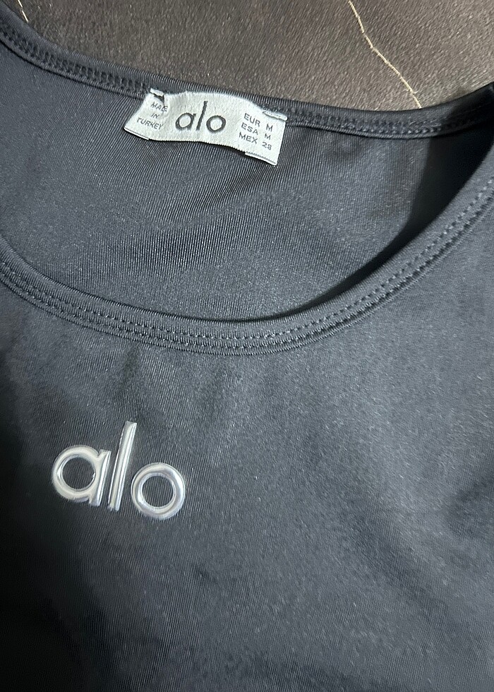 Siyah alo yazılı bluz - Görsel 3