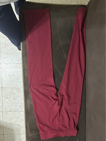 Bordo çizgili pantolon - Görsel 5