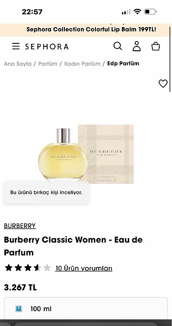 Beden Burberry for women parfüm