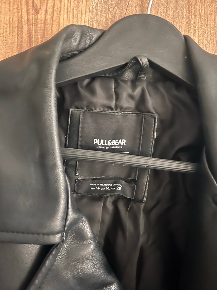 Kadın Siyah Deri Biker Ceket - Görsel 2