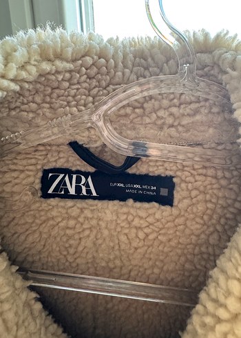 xxl Beden kahverengi Renk ZARA Kahverengi Kürklü Deri Kadın Ceket