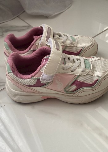 Us Polo Kız Çocuk Pembe Cırt Cırtlı Spor Ayakkabı - Görsel 4