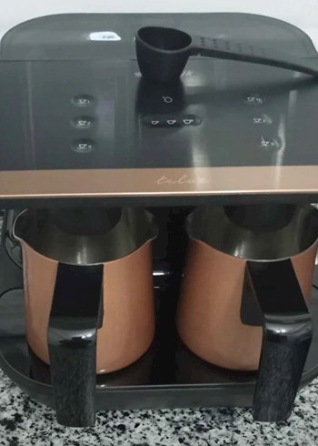 Kahverengi Çift Cezveli Kahve Makinesi - Görsel 2