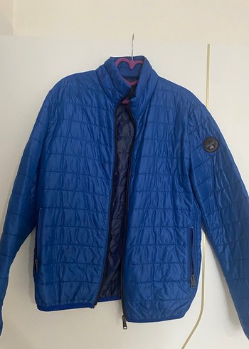 Mavi Fermuarlı Erkek Mont Napabıjri marka - Görsel 2