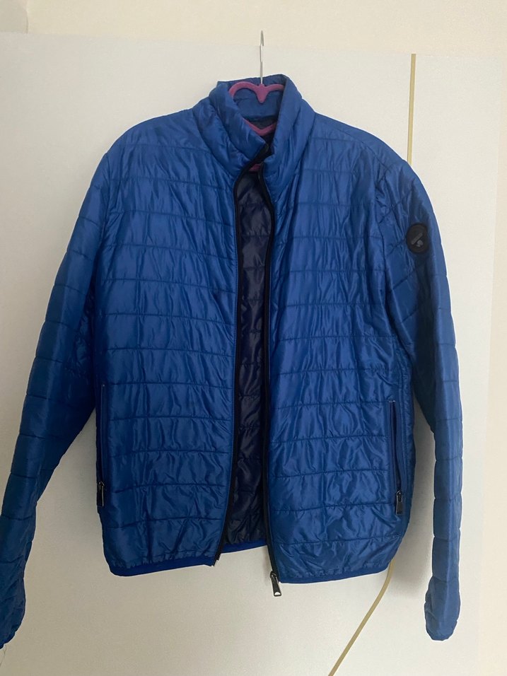 Mavi Fermuarlı Erkek Mont Napabıjri marka - Görsel 4