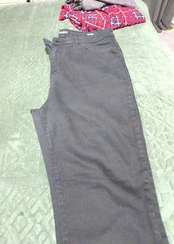 siyahi Düğmeli Kadın Denim Pantolon - Görsel 8