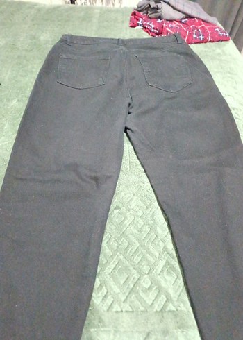 siyahi Düğmeli Kadın Denim Pantolon - Görsel 5