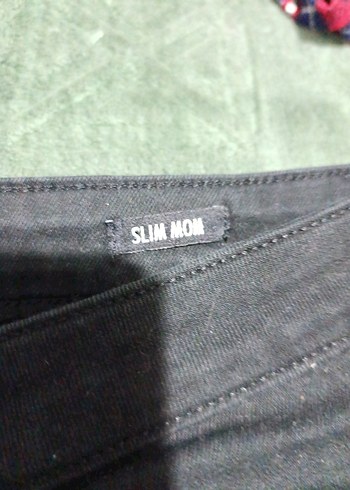 siyahi Düğmeli Kadın Denim Pantolon - Görsel 4