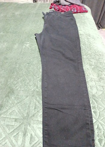 siyahi Düğmeli Kadın Denim Pantolon - Görsel 6