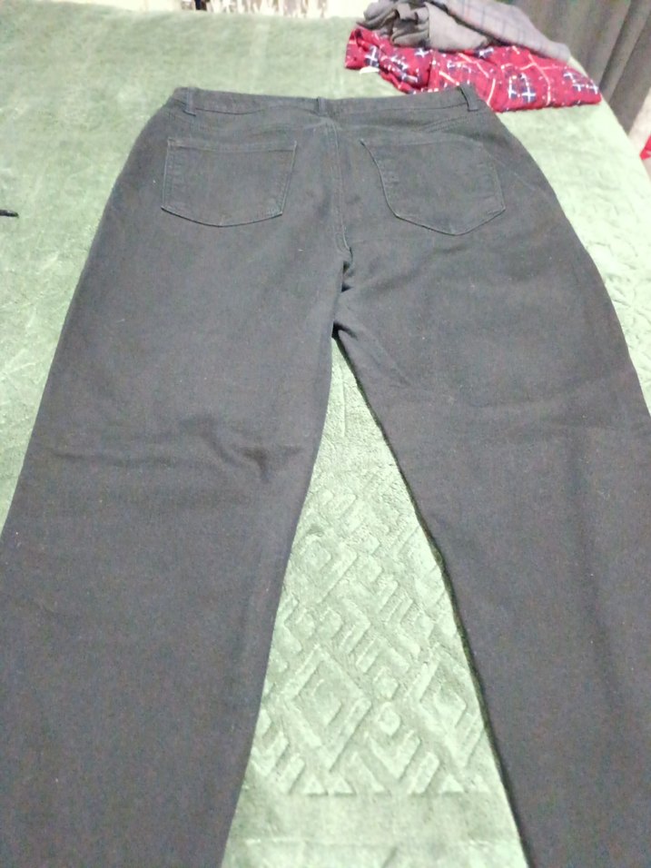 siyahi Düğmeli Kadın Denim Pantolon - Görsel 5