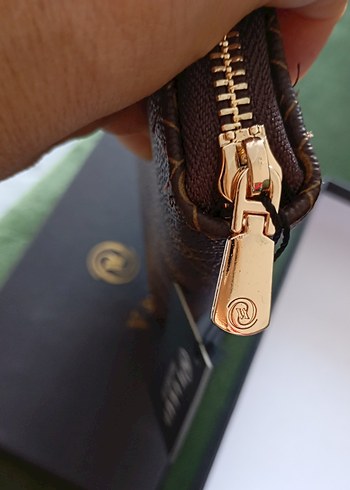 Vakko Kahverengi Logolu Fermuarlı Kadın Cüzdanı - Görsel 7