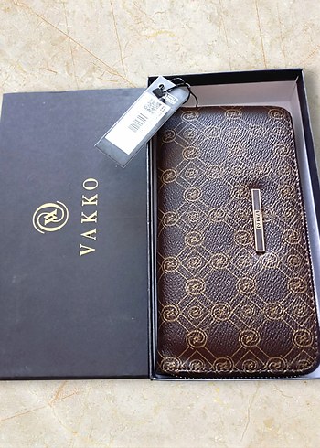 Vakko Kahverengi Logolu Fermuarlı Kadın Cüzdanı - Görsel 2