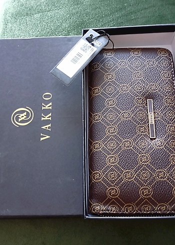 Vakko Kahverengi Logolu Fermuarlı Kadın Cüzdanı - Görsel 6