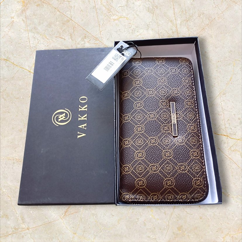 Vakko Kahverengi Logolu Fermuarlı Kadın Cüzdanı - Görsel 2