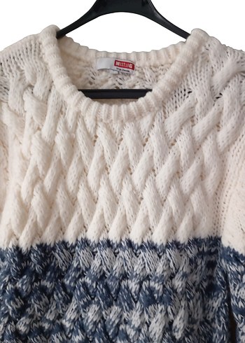 Mustang Renk Geçişli Kalın Kazak - Görsel 5