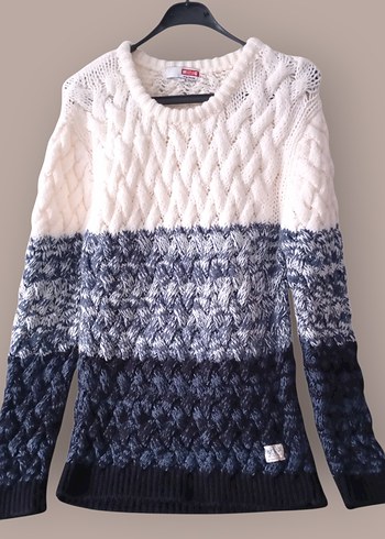 Mustang Renk Geçişli Kalın Kazak - Görsel 4