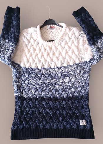 Mustang Renk Geçişli Kalın Kazak - Görsel 2