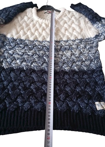 Mustang Renk Geçişli Kalın Kazak - Görsel 7