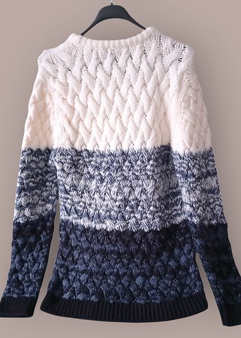 Mustang Renk Geçişli Kalın Kazak - Görsel 3