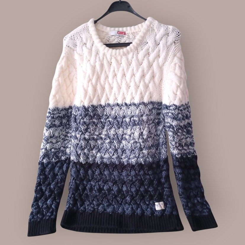 Mustang Renk Geçişli Kalın Kazak - Görsel 4