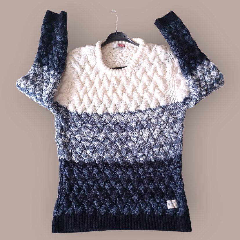 Mustang Renk Geçişli Kalın Kazak - Görsel 2