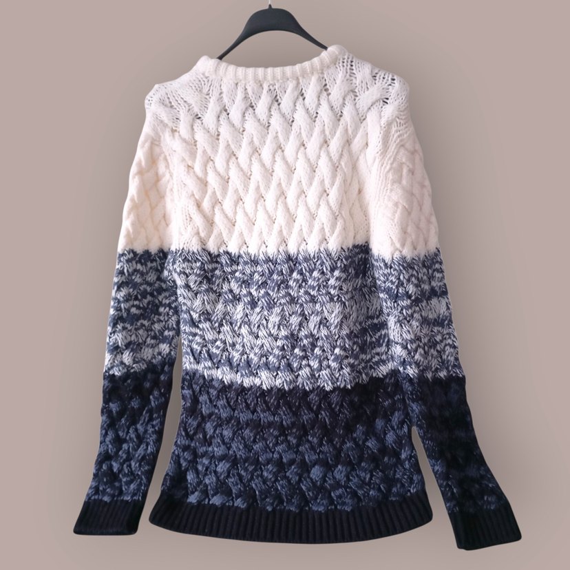 Mustang Renk Geçişli Kalın Kazak - Görsel 3