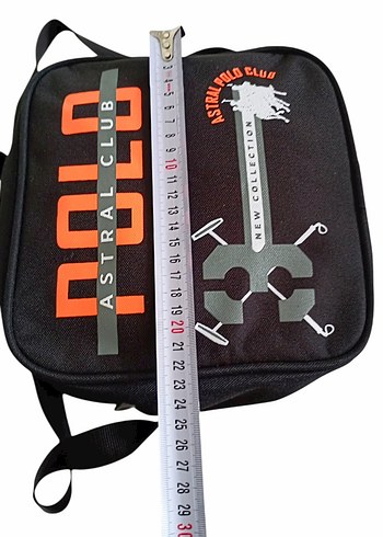 POLO Baskılı Siyah Erkek Omuz Çantası - Görsel 3